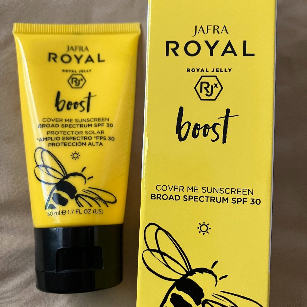 JAFRA ROYAL JELLY BOOST COVER ME SUNSCREEM BROAD SPECTRUM SPF 30 /50 ML E 1.7 0Z